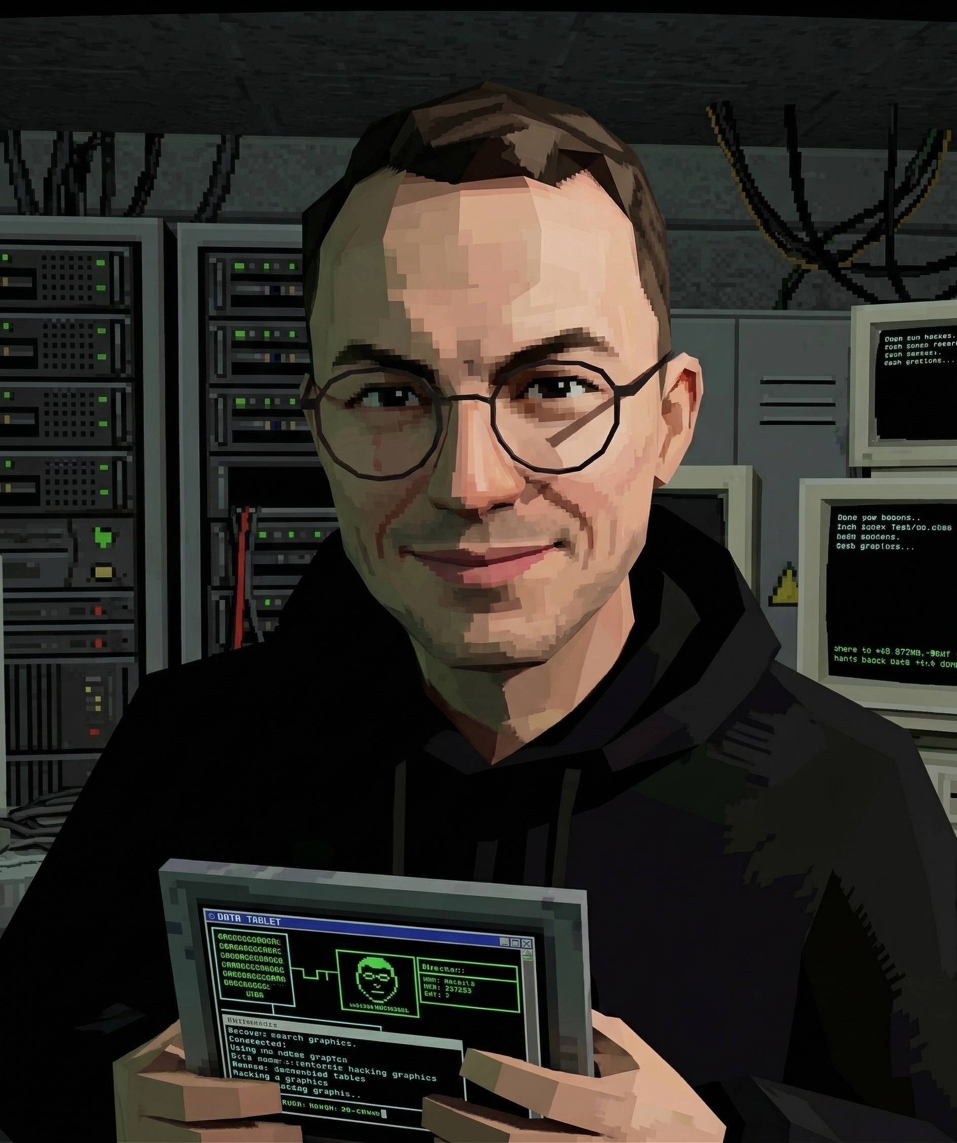 Michael Horky — pixel art portrét